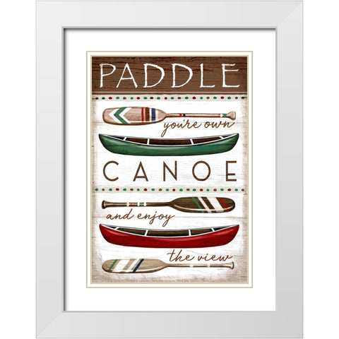 Lake Time White Modern Wood Framed Art Print with Double Matting by Tyndall, Elizabeth