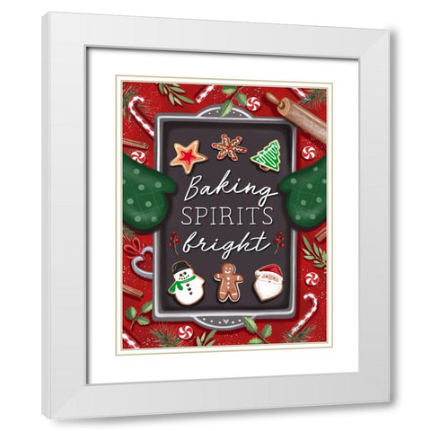 Baking Spirits Bright White Modern Wood Framed Art Print with Double Matting by Tyndall, Elizabeth