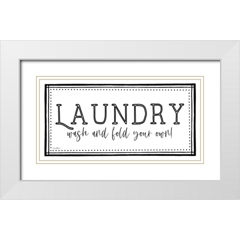 Laundry White Modern Wood Framed Art Print with Double Matting by Tyndall, Elizabeth