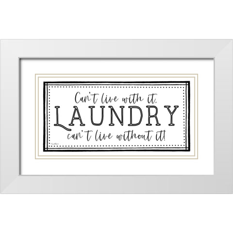 Laundry II White Modern Wood Framed Art Print with Double Matting by Tyndall, Elizabeth