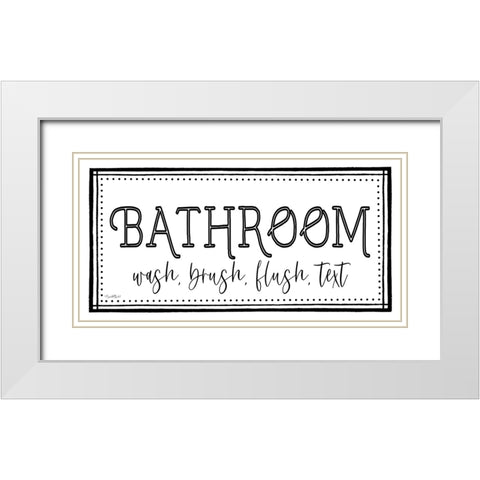 Bathroom White Modern Wood Framed Art Print with Double Matting by Tyndall, Elizabeth