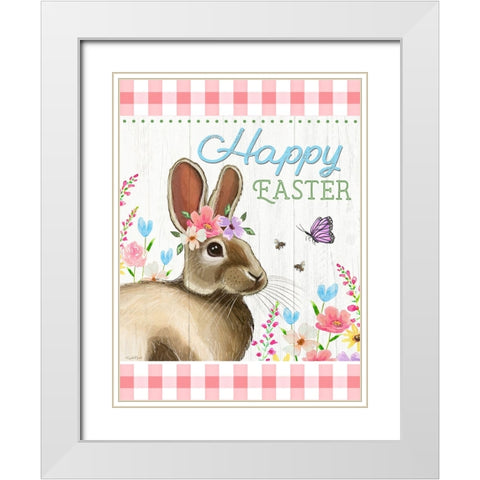 Happy Easter White Modern Wood Framed Art Print with Double Matting by Tyndall, Elizabeth