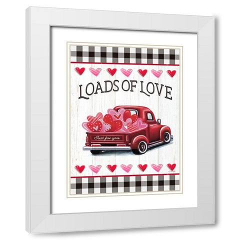 Loads of Love White Modern Wood Framed Art Print with Double Matting by Tyndall, Elizabeth
