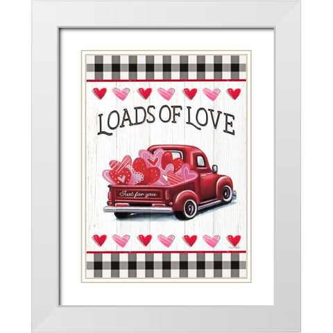 Loads of Love White Modern Wood Framed Art Print with Double Matting by Tyndall, Elizabeth