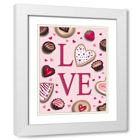 Love and Chocolate White Modern Wood Framed Art Print with Double Matting by Tyndall, Elizabeth