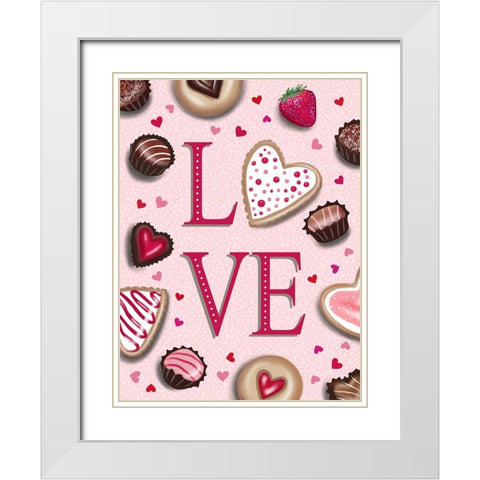 Love and Chocolate White Modern Wood Framed Art Print with Double Matting by Tyndall, Elizabeth