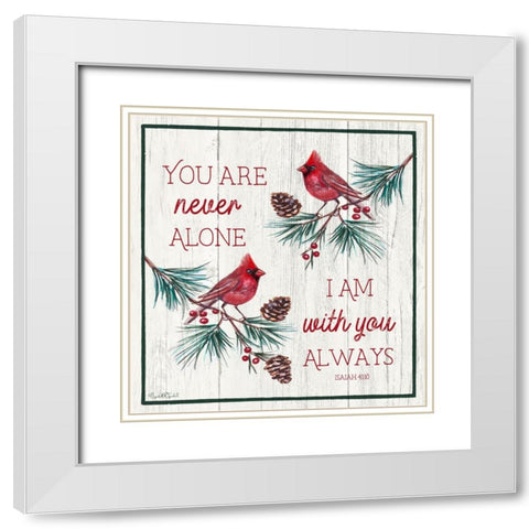 With You Always White Modern Wood Framed Art Print with Double Matting by Tyndall, Elizabeth