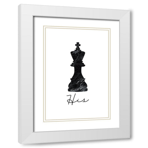 His White Modern Wood Framed Art Print with Double Matting by JJ Design House