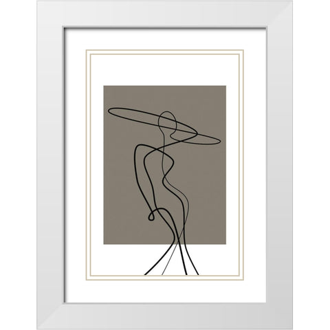 Femme Fashion White Modern Wood Framed Art Print with Double Matting by JJ Design House