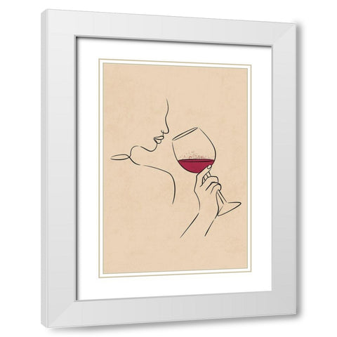 Maybe Two White Modern Wood Framed Art Print with Double Matting by JJ Design House