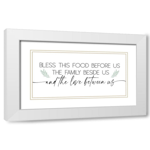 Bless This Family White Modern Wood Framed Art Print with Double Matting by JJ Design House