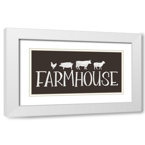 Farmhouse-ish White Modern Wood Framed Art Print with Double Matting by JJ Design House