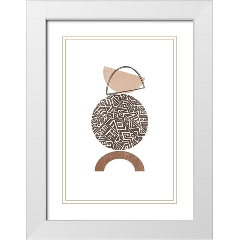 Mod Century II White Modern Wood Framed Art Print with Double Matting by JJ Design House