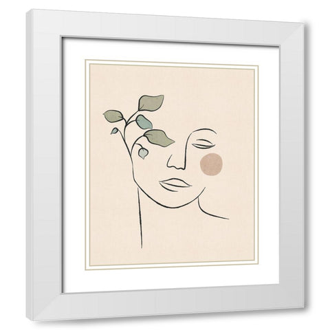 Face Plant White Modern Wood Framed Art Print with Double Matting by JJ Design House