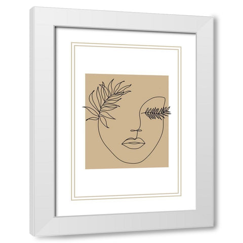 Face Plant II White Modern Wood Framed Art Print with Double Matting by JJ Design House