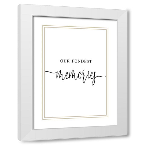 Fondest Memories White Modern Wood Framed Art Print with Double Matting by JJ Design House