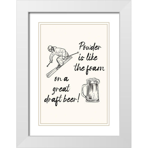 Powder White Modern Wood Framed Art Print with Double Matting by JJ Design House