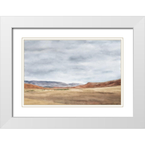 Landscape White Modern Wood Framed Art Print with Double Matting by JJ Design