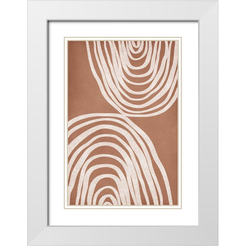 Abstract Arches White Modern Wood Framed Art Print with Double Matting by JJ Design