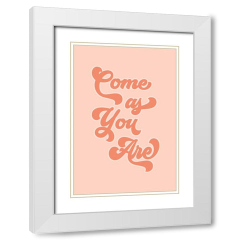 Come as You Are White Modern Wood Framed Art Print with Double Matting by JJ Design