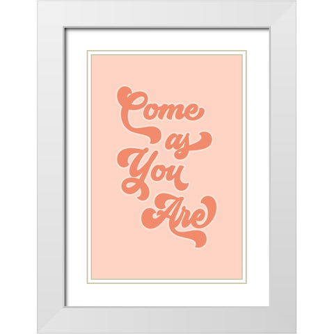 Come as You Are White Modern Wood Framed Art Print with Double Matting by JJ Design