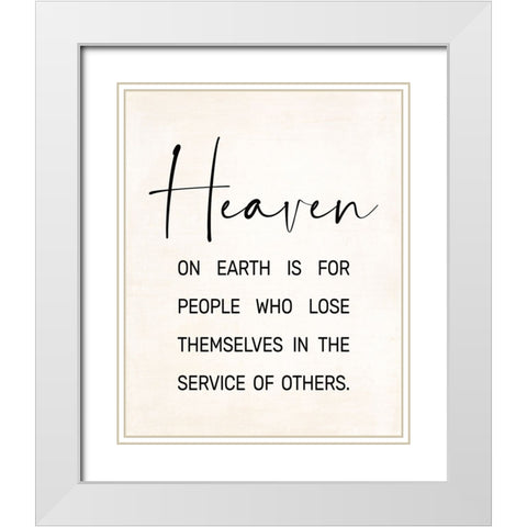 Heaven on Earth White Modern Wood Framed Art Print with Double Matting by JJ Design