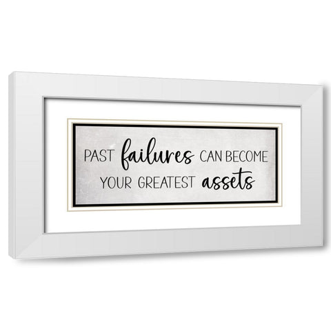 Past Failures White Modern Wood Framed Art Print with Double Matting by JJ Design