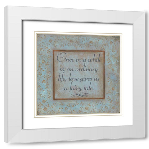Once in a While White Modern Wood Framed Art Print with Double Matting by Moulton, Jo