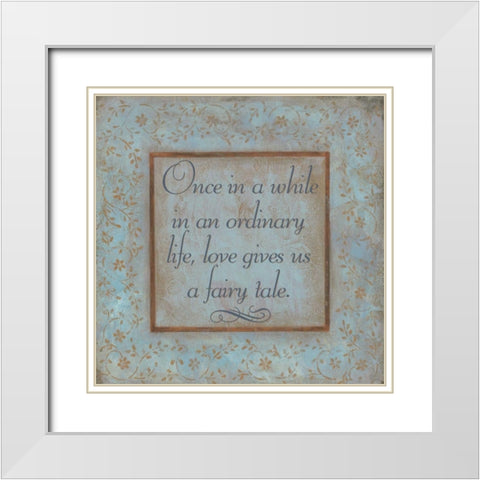 Once in a While White Modern Wood Framed Art Print with Double Matting by Moulton, Jo