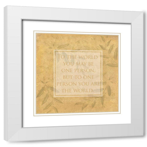 To the World White Modern Wood Framed Art Print with Double Matting by Moulton, Jo