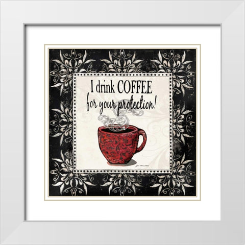 Coffee White Modern Wood Framed Art Print with Double Matting by Moulton, Jo