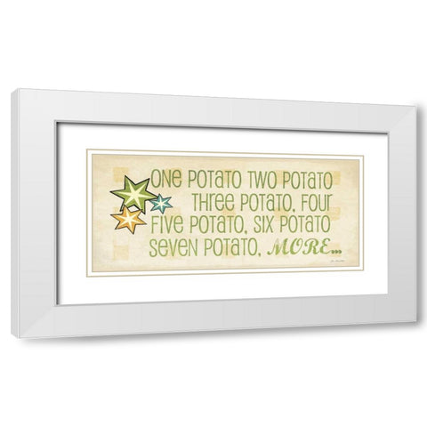 One Potato White Modern Wood Framed Art Print with Double Matting by Moulton, Jo