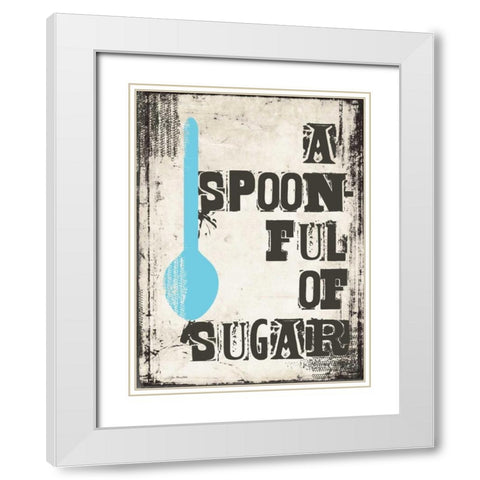 Spoonful White Modern Wood Framed Art Print with Double Matting by Moulton, Jo