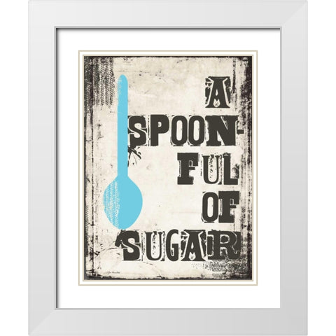 Spoonful White Modern Wood Framed Art Print with Double Matting by Moulton, Jo