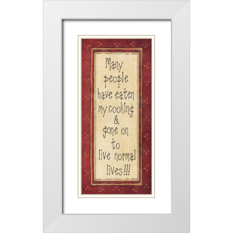 My Cooking White Modern Wood Framed Art Print with Double Matting by Moulton, Jo