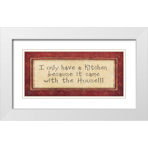 My Kitchen White Modern Wood Framed Art Print with Double Matting by Moulton, Jo