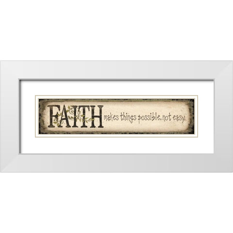 Faith White Modern Wood Framed Art Print with Double Matting by Moulton, Jo