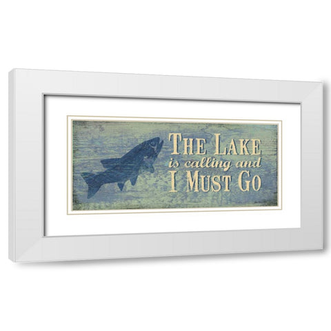 The Lake White Modern Wood Framed Art Print with Double Matting by Moulton, Jo