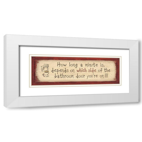 A Minute White Modern Wood Framed Art Print with Double Matting by Moulton, Jo