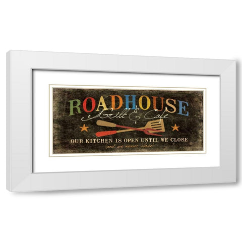 Roadhouse White Modern Wood Framed Art Print with Double Matting by Moulton, Jo