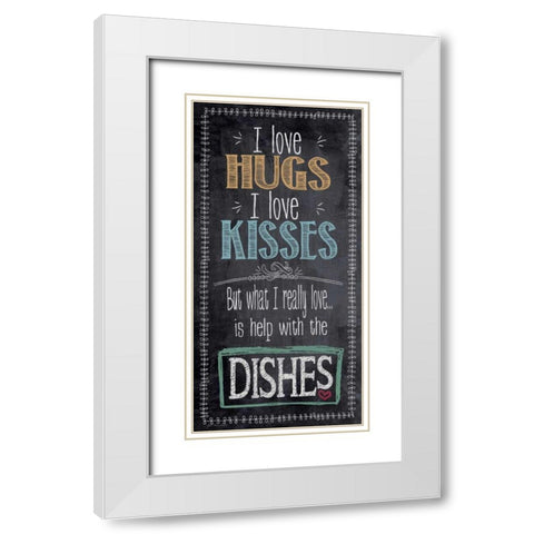 I Love White Modern Wood Framed Art Print with Double Matting by Moulton, Jo