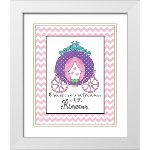 Little Princess White Modern Wood Framed Art Print with Double Matting by Moulton, Jo