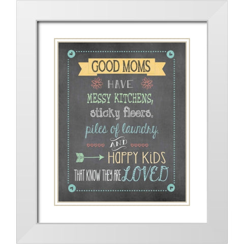 Good Moms White Modern Wood Framed Art Print with Double Matting by Moulton, Jo