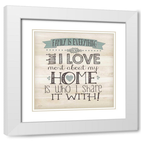 Everything White Modern Wood Framed Art Print with Double Matting by Moulton, Jo