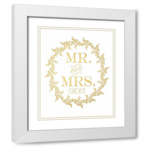 Mr. and Mrs. White Modern Wood Framed Art Print with Double Matting by Moulton, Jo