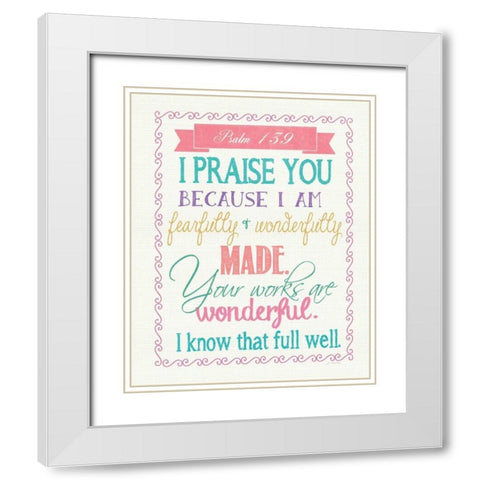 Wonderful White Modern Wood Framed Art Print with Double Matting by Moulton, Jo