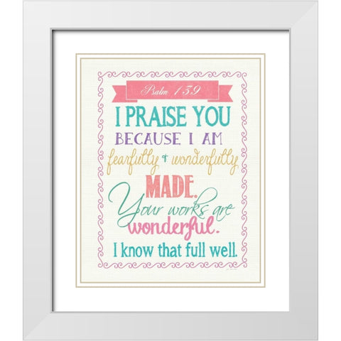 Wonderful White Modern Wood Framed Art Print with Double Matting by Moulton, Jo