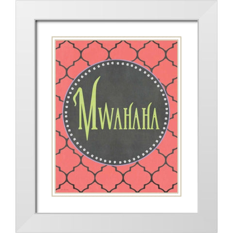 Mwahaha White Modern Wood Framed Art Print with Double Matting by Moulton, Jo