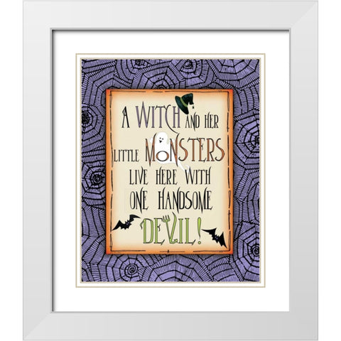 Handsome Devil White Modern Wood Framed Art Print with Double Matting by Moulton, Jo