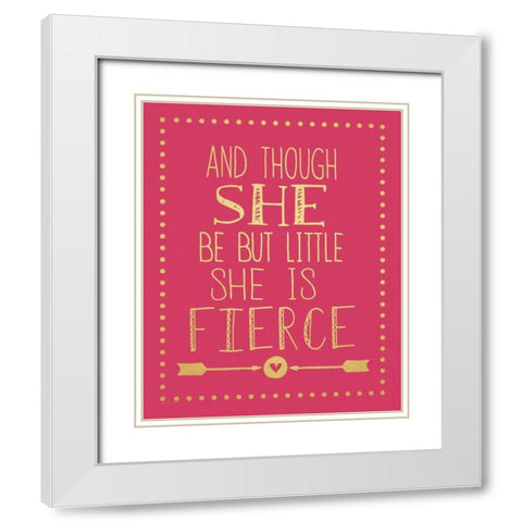 Fierce White Modern Wood Framed Art Print with Double Matting by Moulton, Jo